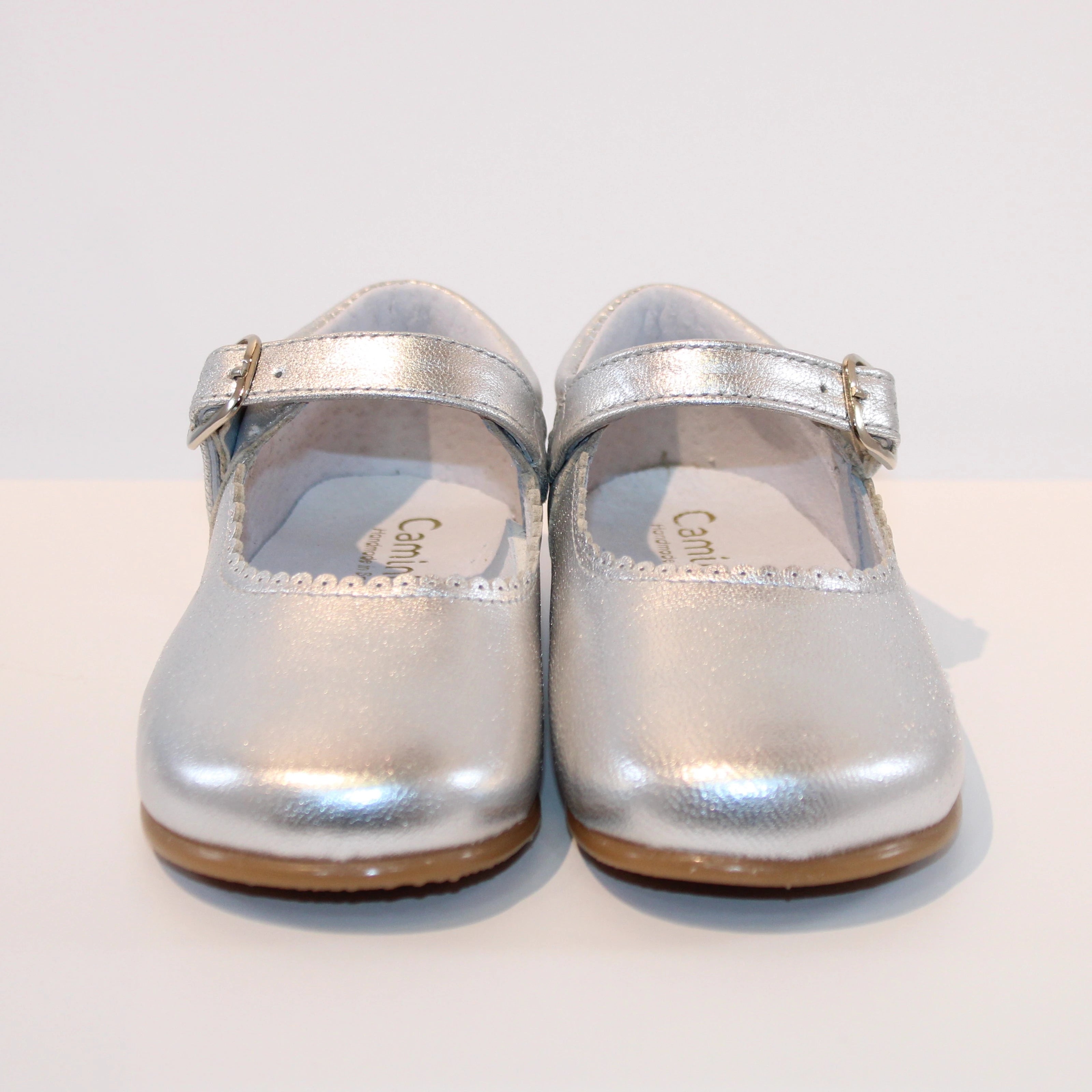 silver mary janes by caminito