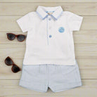 mintini boys polo shirt and shorts