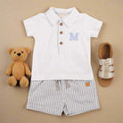 mintini baby boys polo and shorts set