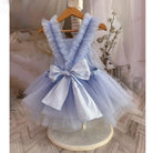 puro mimo girls blue tulle layered summer dress