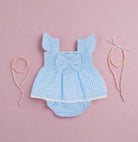 sardon blue gingham baby dress