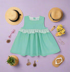 sardon green sleeveless summer dress