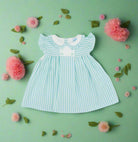 sardon mint striped sleeveless summer dress