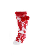 Christmas Red Pom Socks